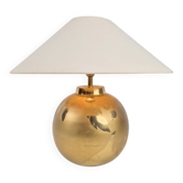 Lampe de table sphérique en laiton vintage par Louis Drimmer, France, années 1970