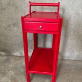 Side table, end table, like a worker, red