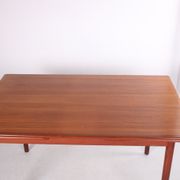 Danish teak draw-leaf dining table