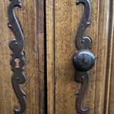 Very small rustic walnut sideboard.