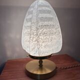 Skyscraper Art Deco globe table lamp with gold base