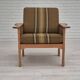 1970s, Danish design, club chair, original very good condition, furniture wool fabric.