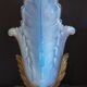 Antique Art Deco wall sconce in opalescent glass, Ezan France