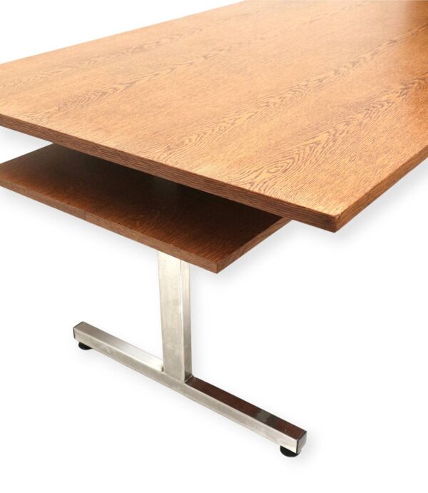 Grande table vintage en wengé, utilisable comme table à manger, table de conférence ou bureau, datant des années 1970.