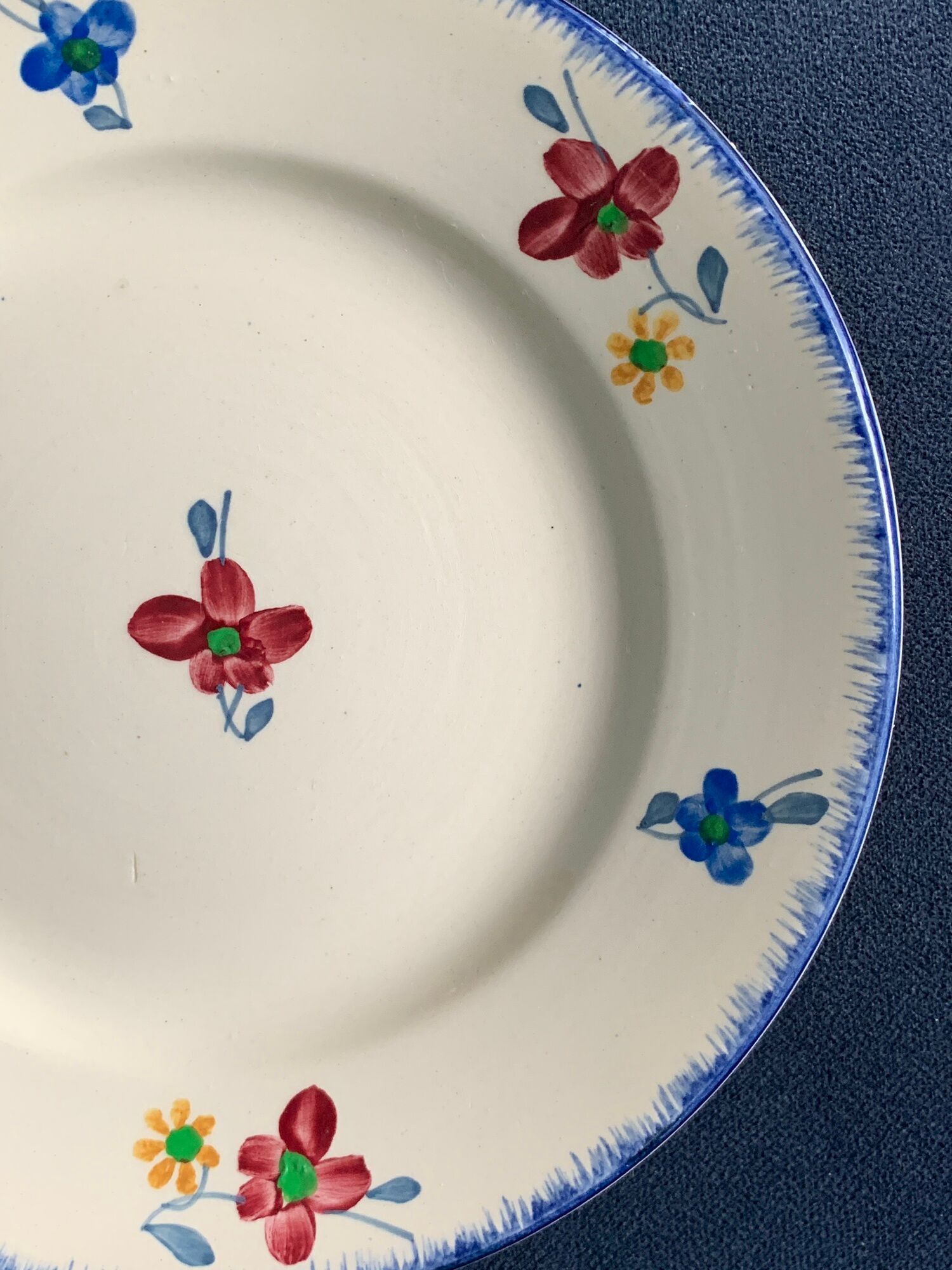 Dessert service 12 plates and 1 dish Mary Lou Digoin Sarreguemines