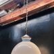 Large opaline pendant light