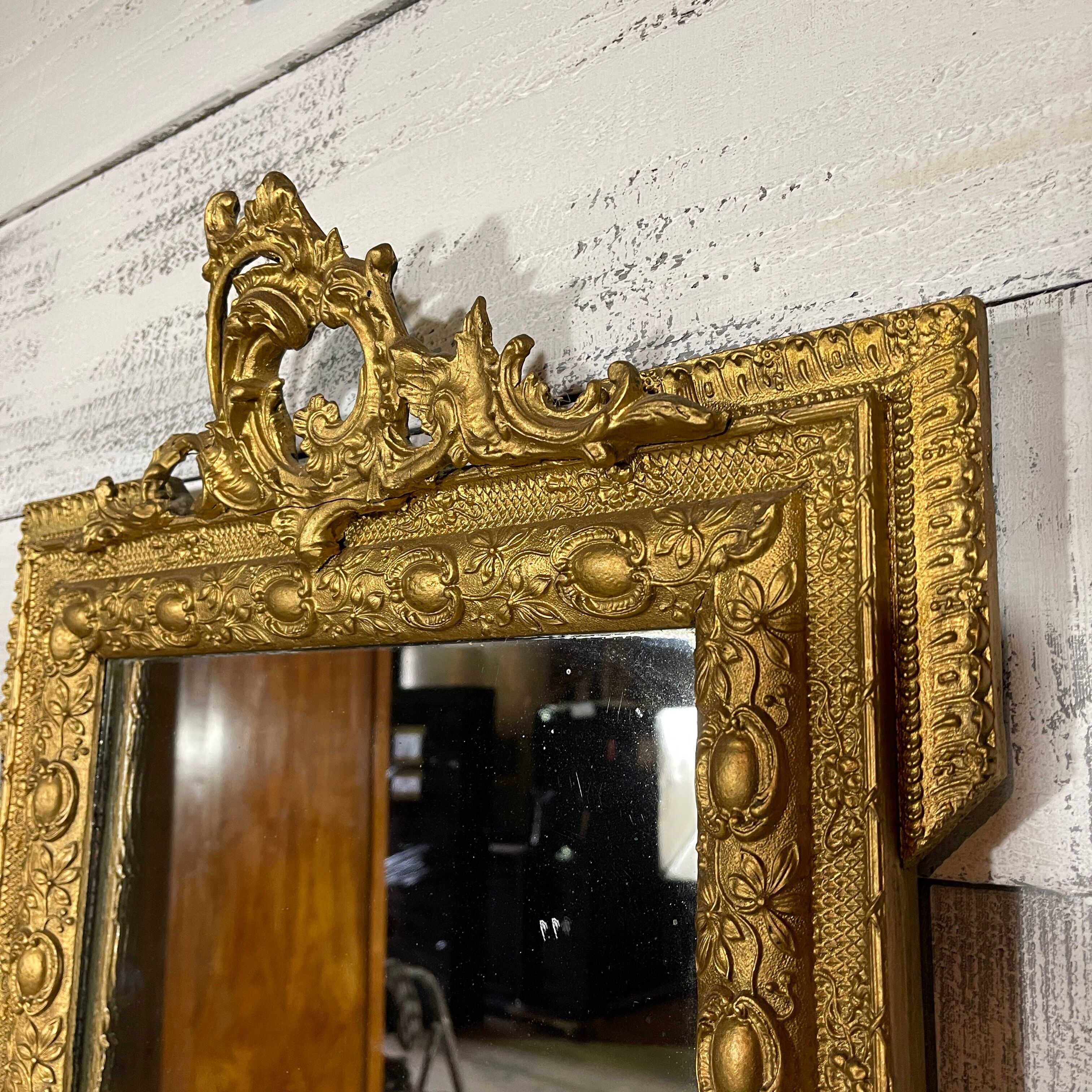 Golden baroque mirror