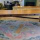 XXL solid oak farmhouse table 260x100 patinated two drawers