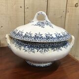 Soup pot in Sarreguemines earthenware model "Florine"