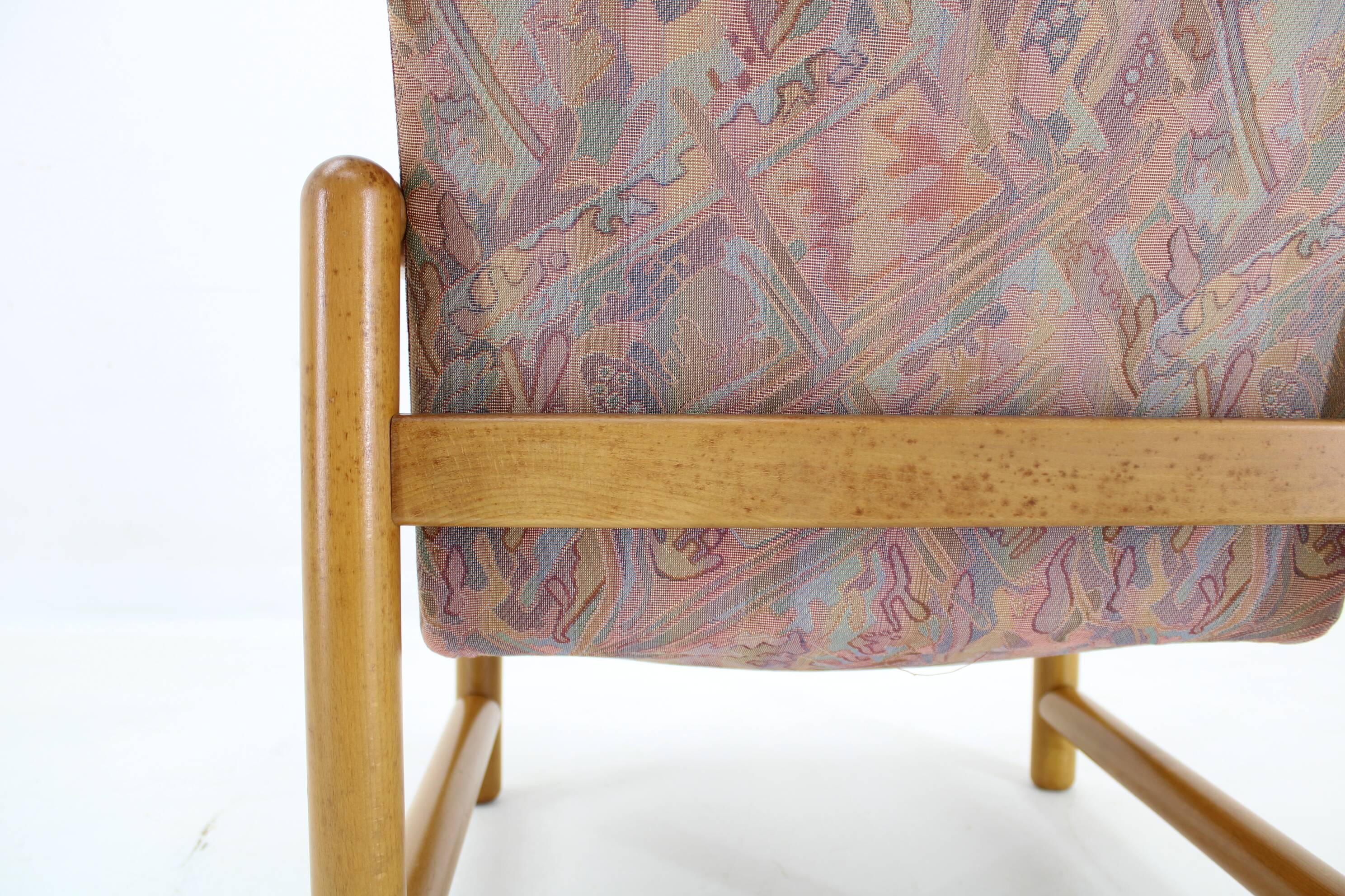 1970s Pair of Beech Armchairs and Coffee Table  by TON, Czechoslovakia