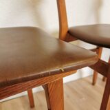 Vintage STOL Kamnik Dining Chairs (Set of 4): Mid-Century Leather Seat