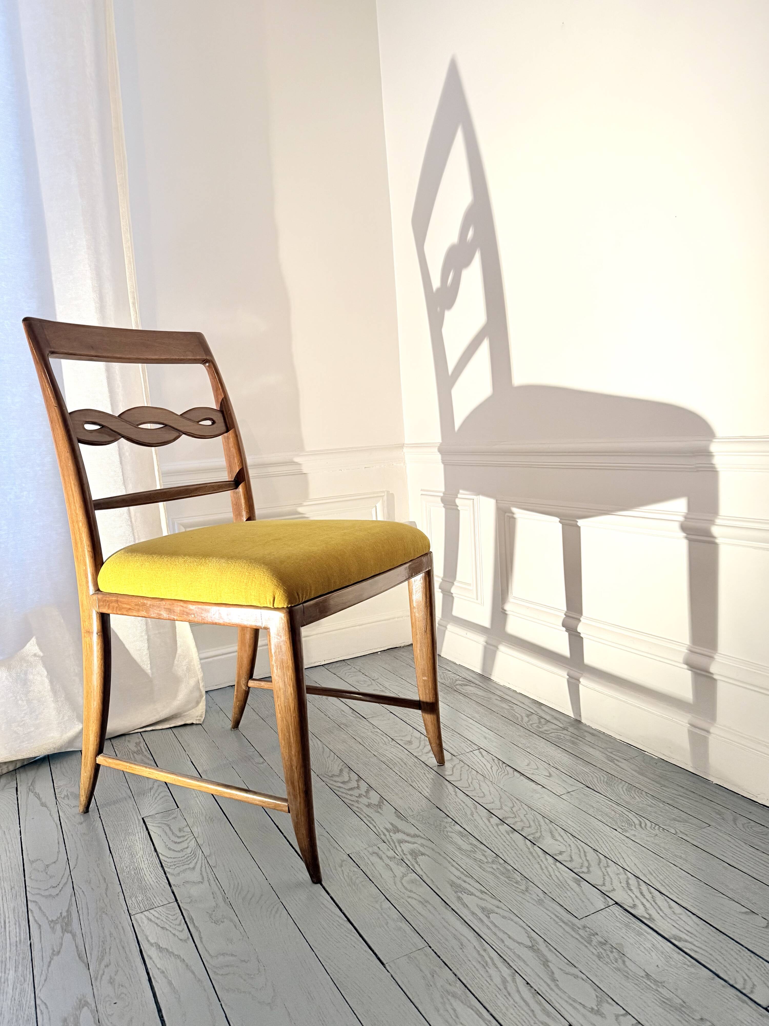 Chairs, set of 6 Paolo Buffa chairs by Mario Quarti