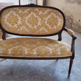 Louis XVI style sofa bench carved