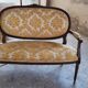 Louis XVI style sofa bench carved