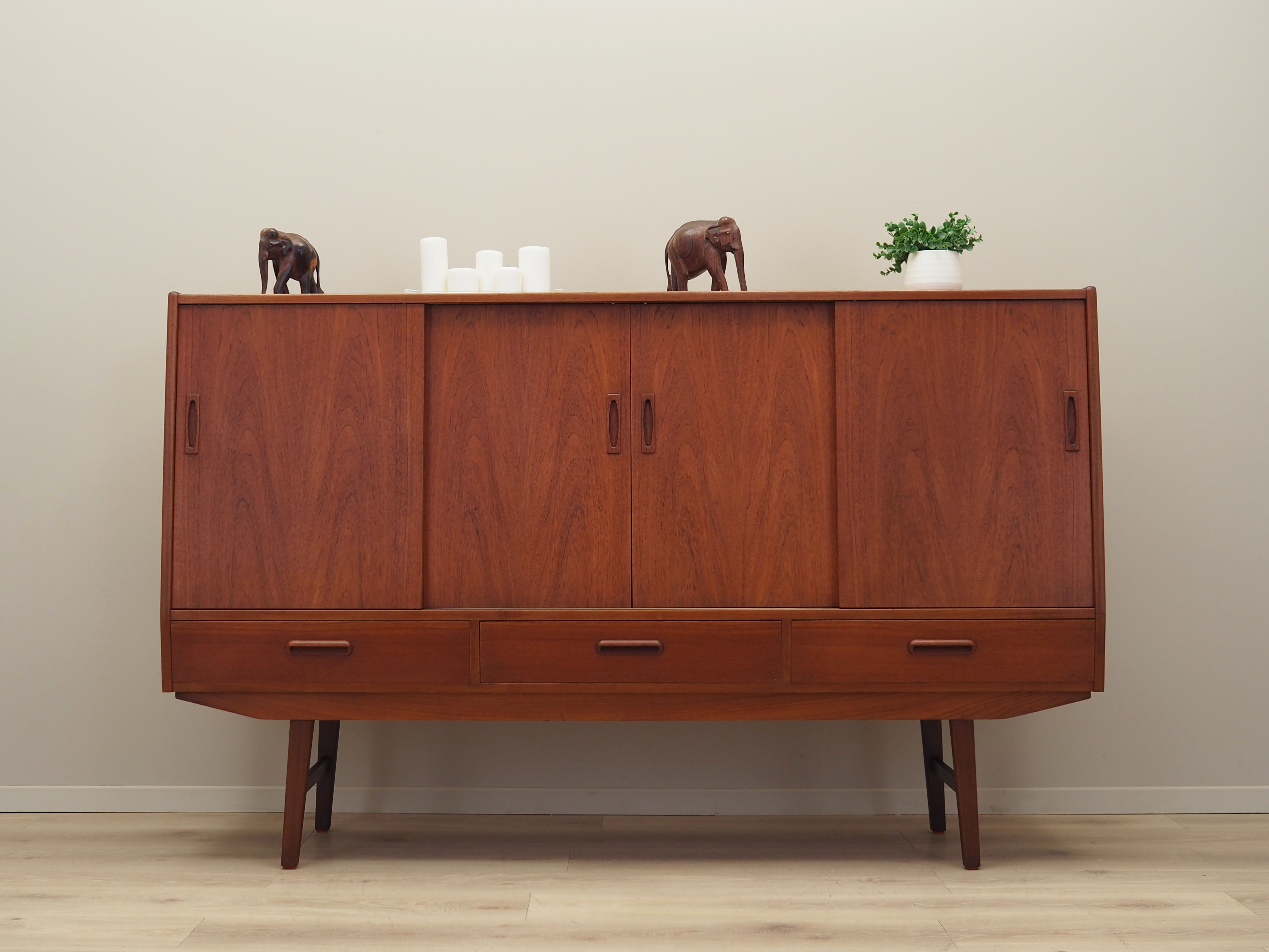 Teak highboard, Danish design, 1960s, Denmark