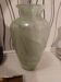 Frosted green and white glass vase
