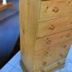 Vintage pine chest of drawers with 6 drawers