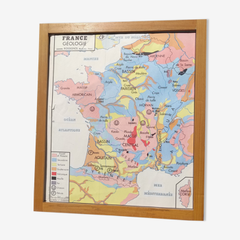 Educational and school poster France map