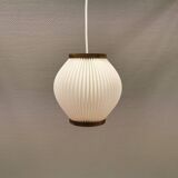 Pleated hanging lamp model Pearl Shade, produced by Hoyrup Light and designed by Lars E Schøiler