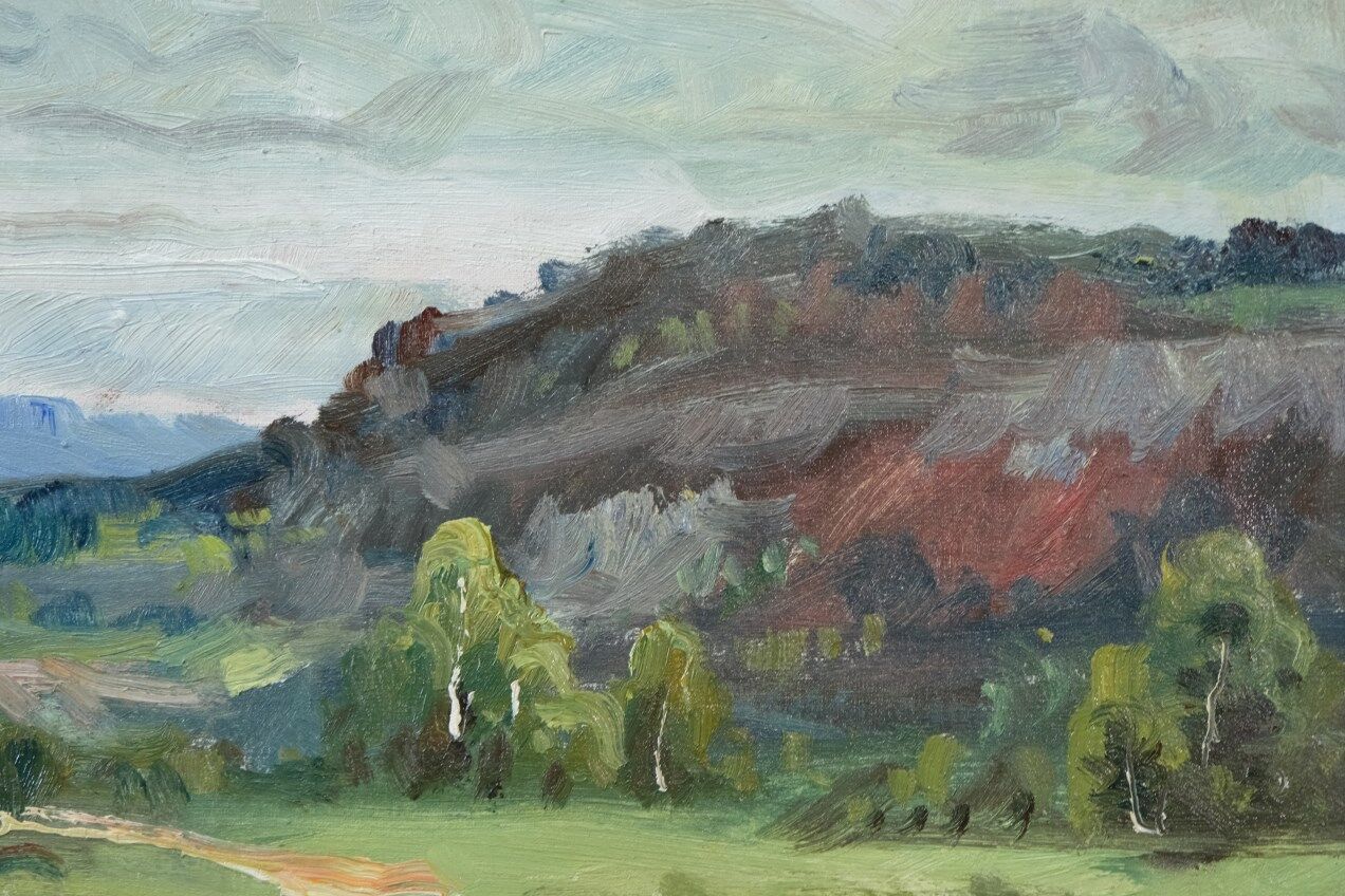 Carl Stenshammar, Swedish Landscape, 1950s, Oil on Canvas, Framed