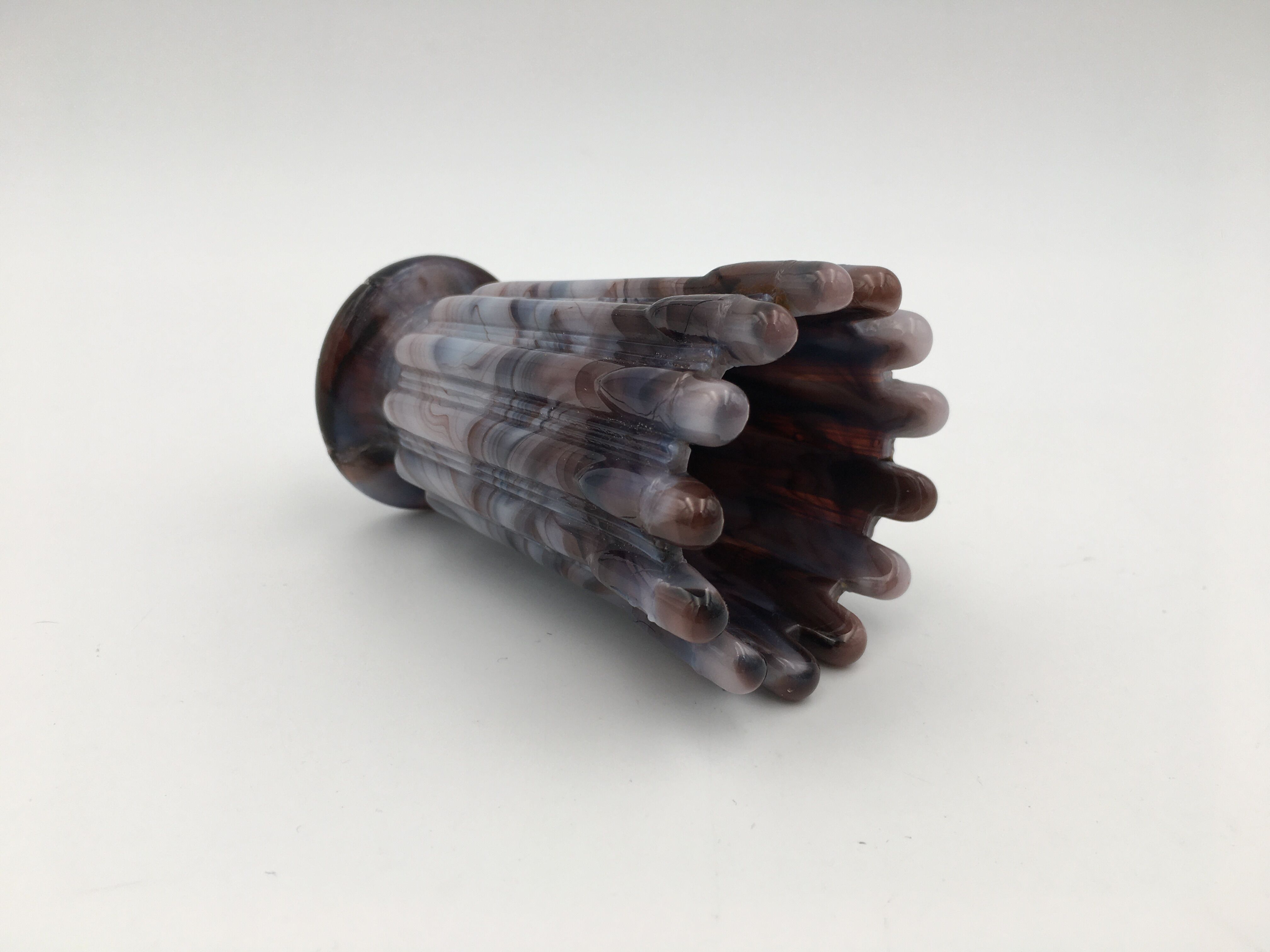 Old verse in marbled fair opaline, purple and white, Vallerysthal - Circa 1910