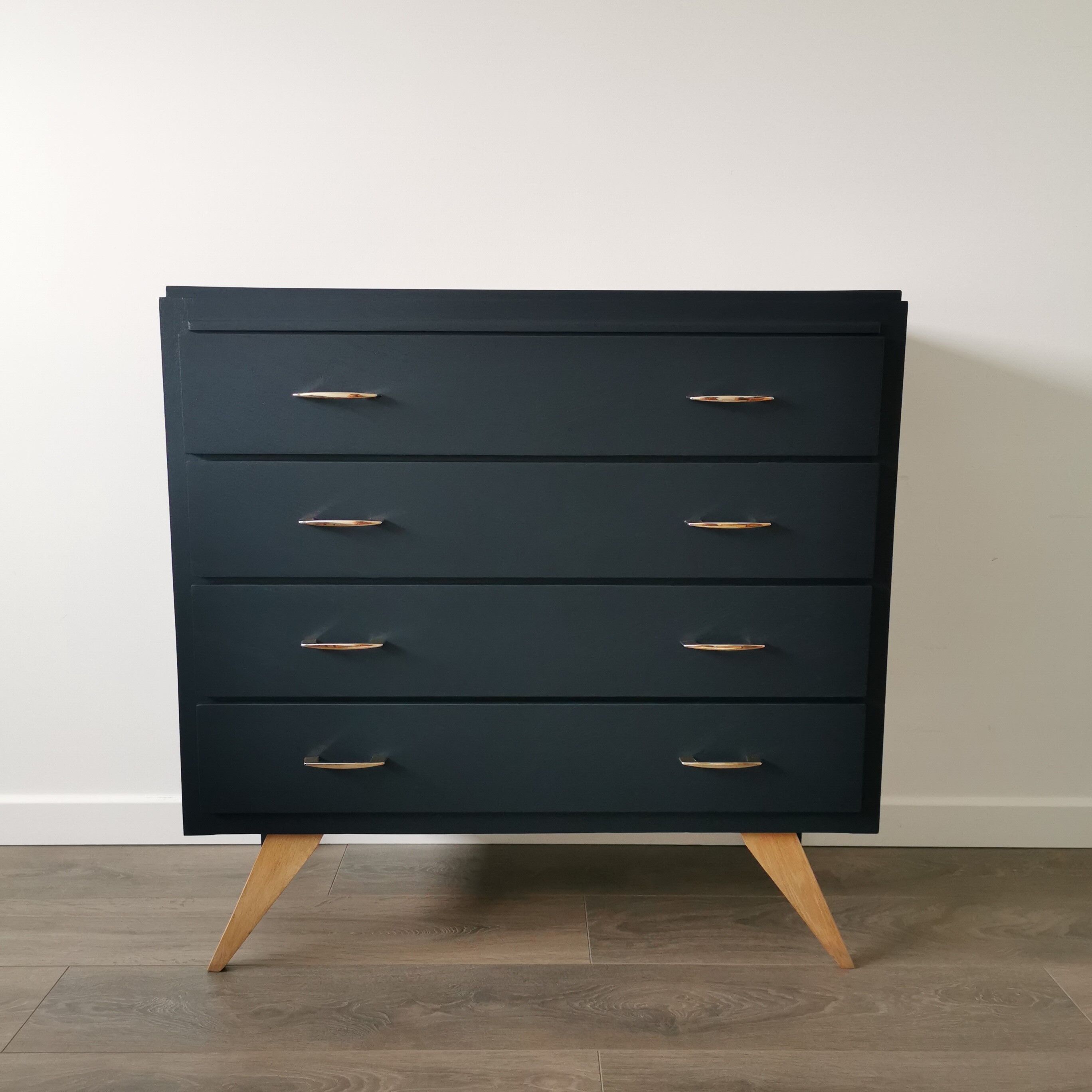 Vintage chest of drawers compass feet