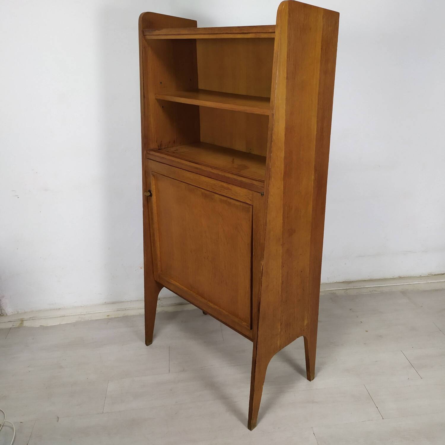 Vintage oak secretary shelf