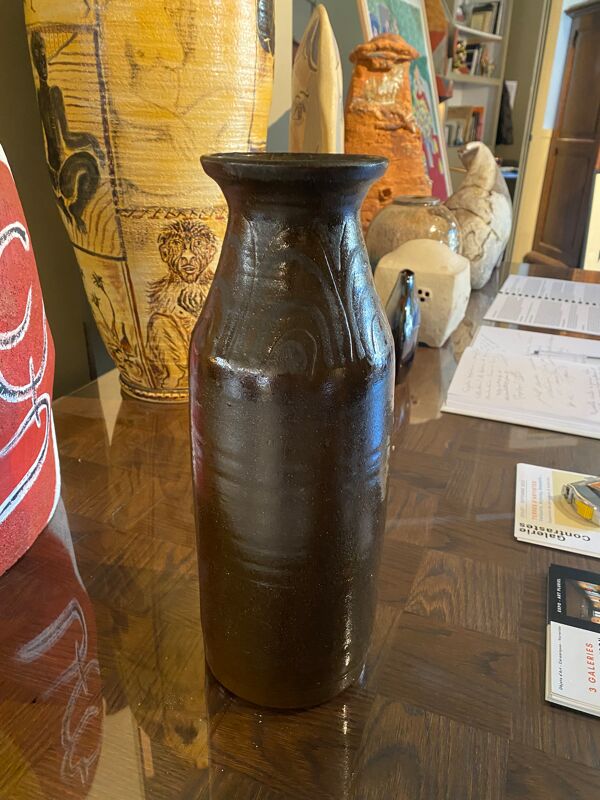 Vase avec décors Jacques Pouchain Dieulefit