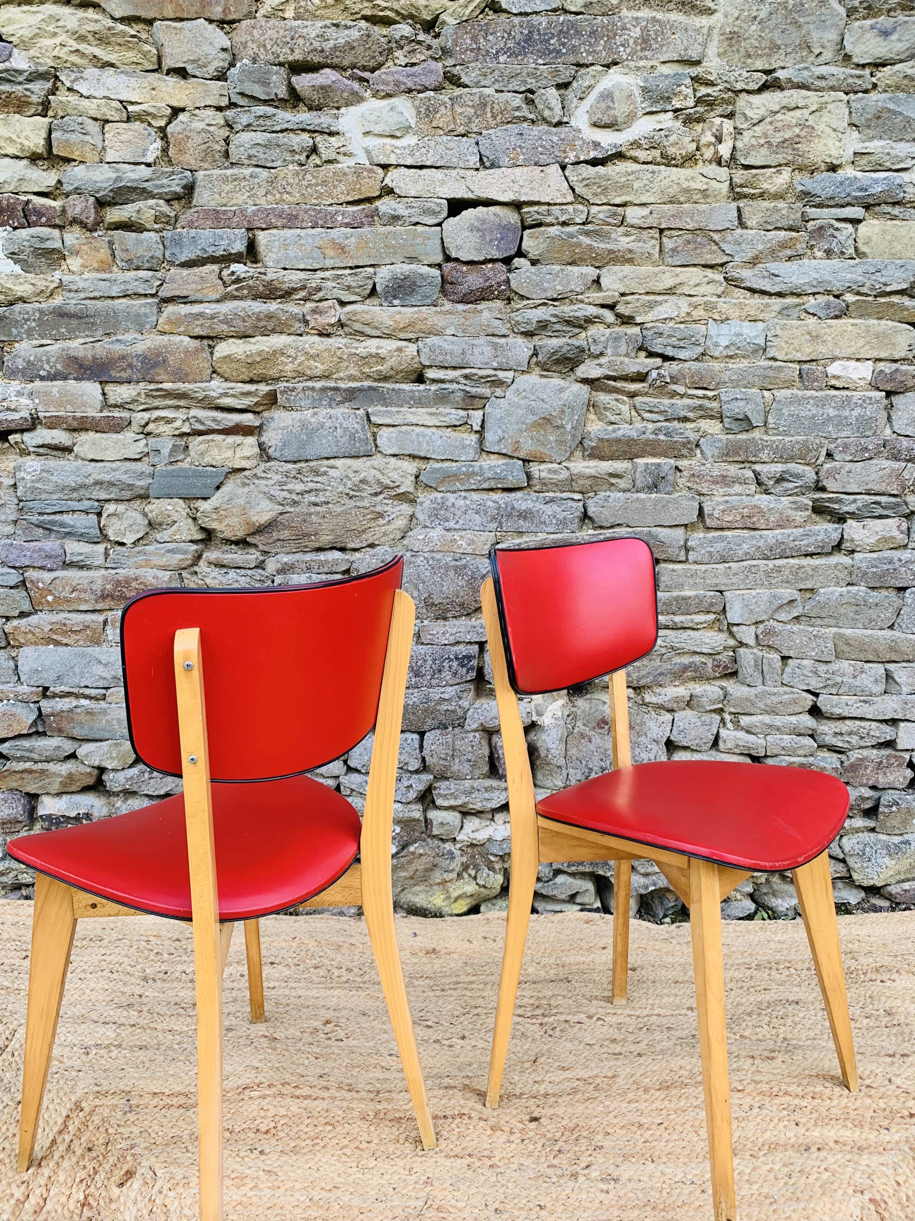 Pair of red chairs