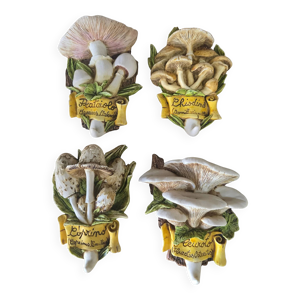 4 plaques murales décoratives - champignons