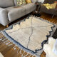 Handmade wool Berber rug
