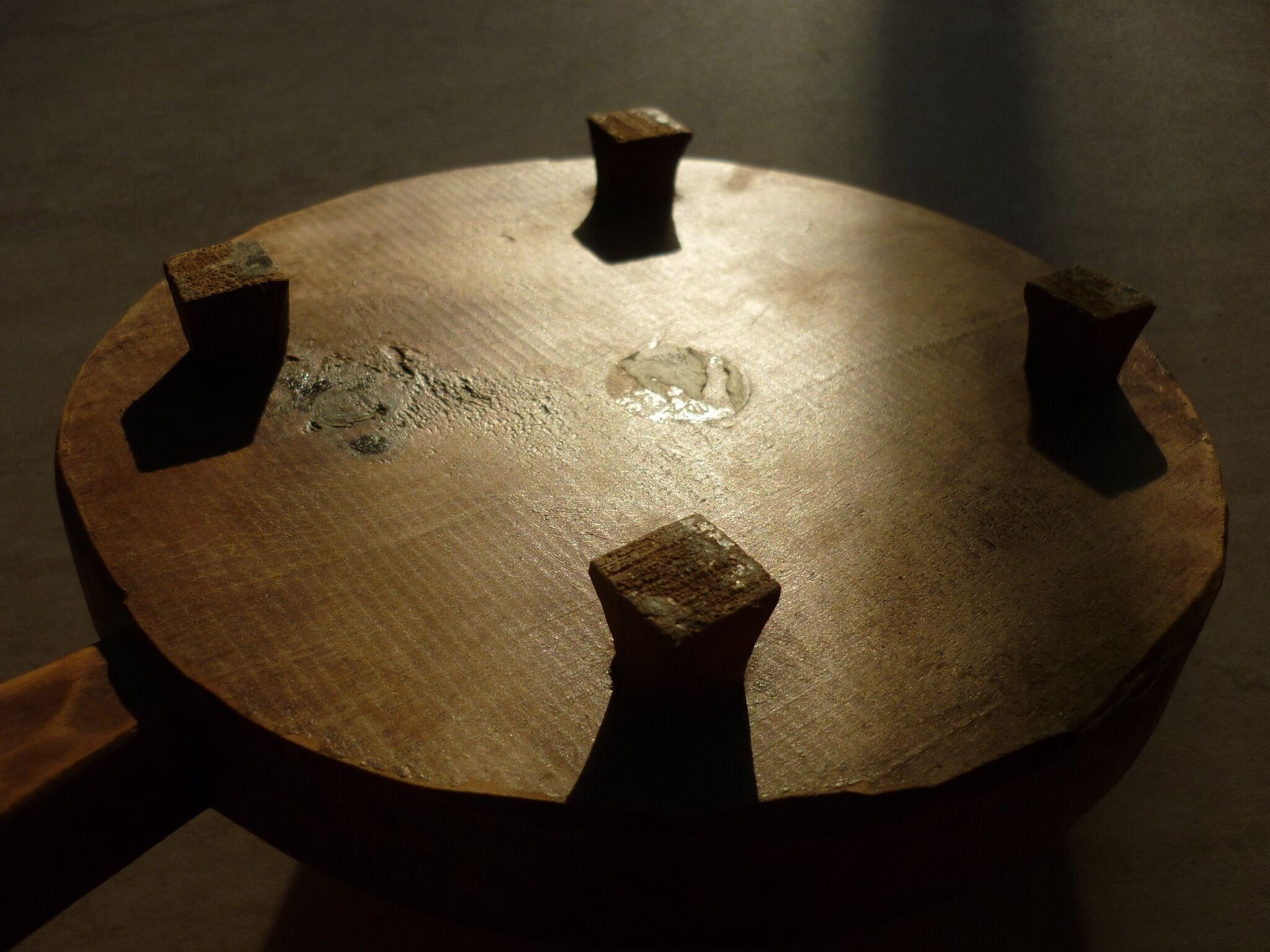 Carved wooden underside