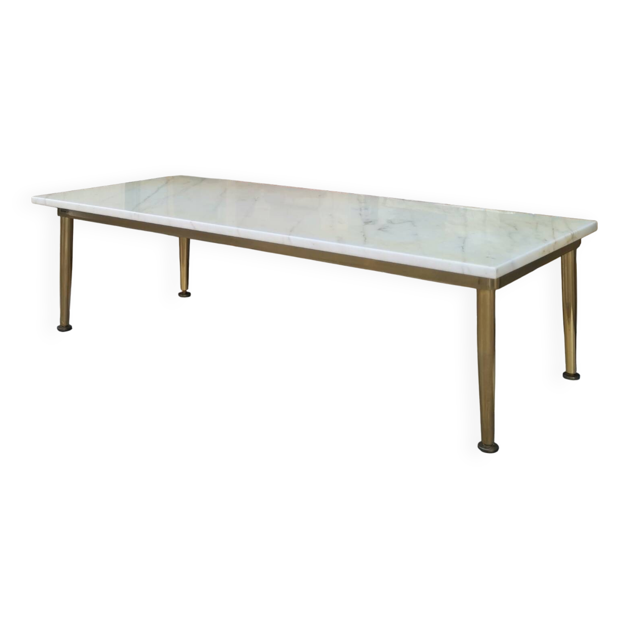 Grand table basse marbre vintage design 1960