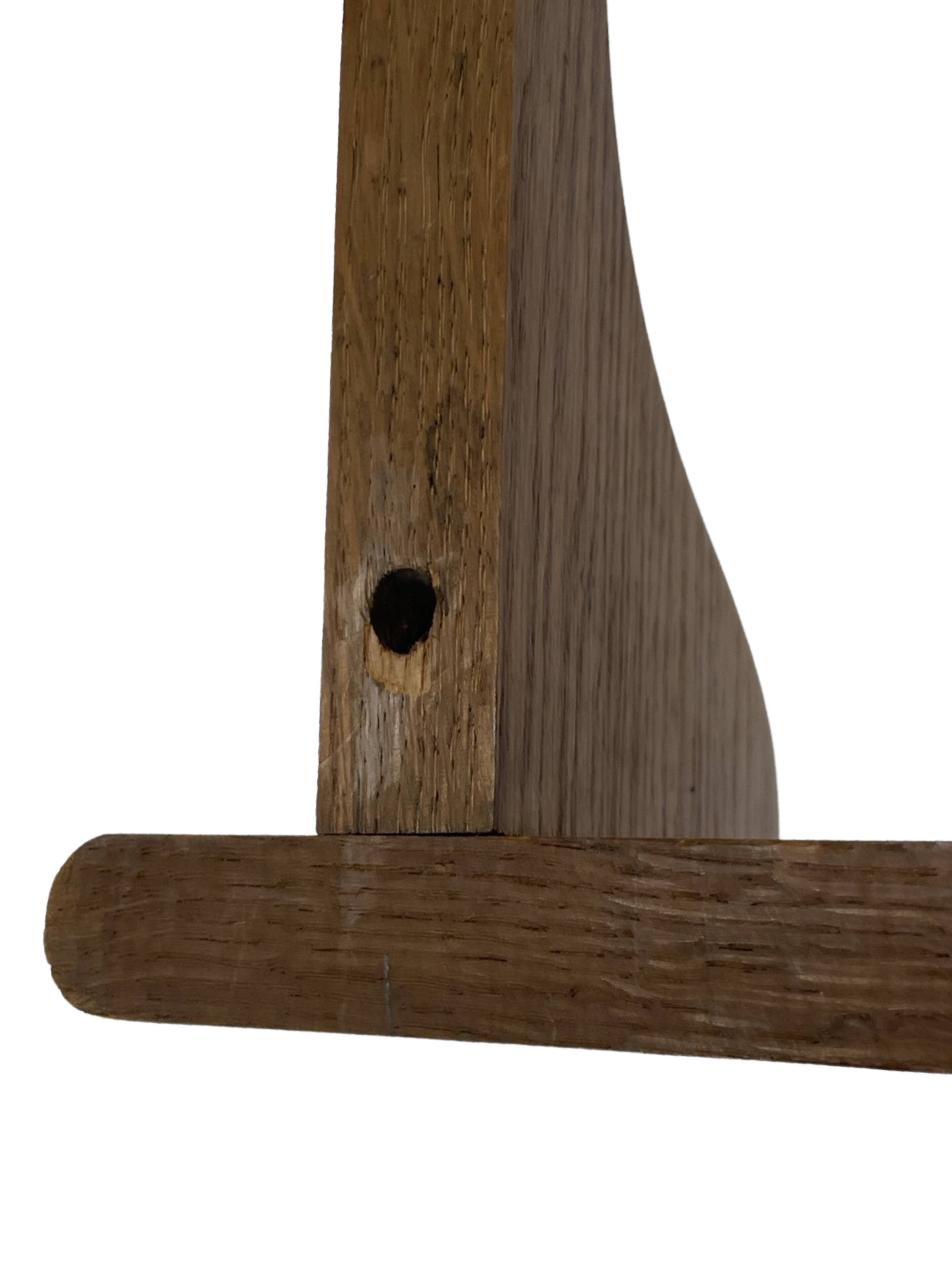 Vintage oak wall rack book shelf 1960s wood minimalist design