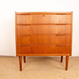 Commode Danoise 4 tiroirs en teck par Henning Jørgensen pour Fredericia.