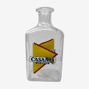 Ancienne carafe casanis le pastis verre moulé objet publicitaire vintage