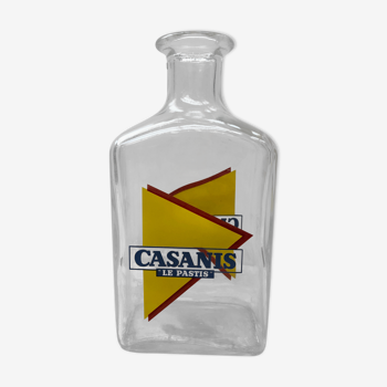 Old carafe casanis le pastis molded glass vintage advertising object