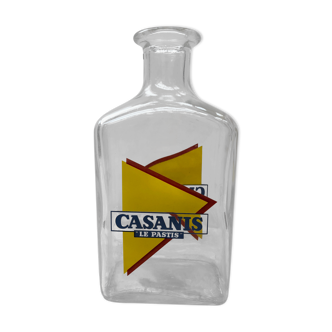 Old carafe casanis le pastis molded glass vintage advertising object