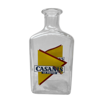 Ancienne carafe casanis le pastis verre moulé objet publicitaire vintage