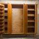 Scandinavian wardrobe 1960 honey color 4 doors L 205 cm