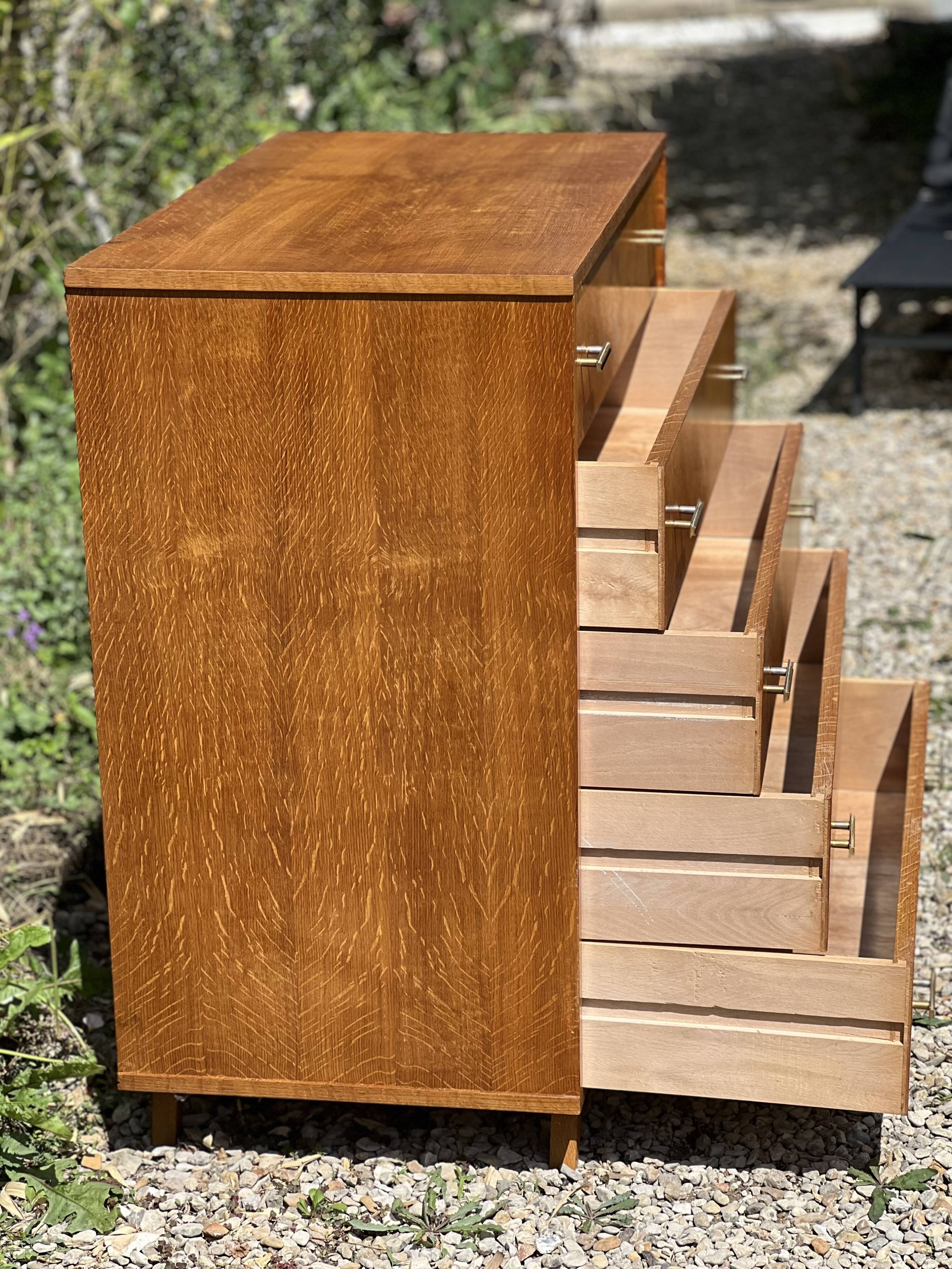 Vintage chest of drawers compass feet