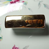 Art Deco style soup tureen with floral decoration, vintage celadon porcelain from Limoges, France.