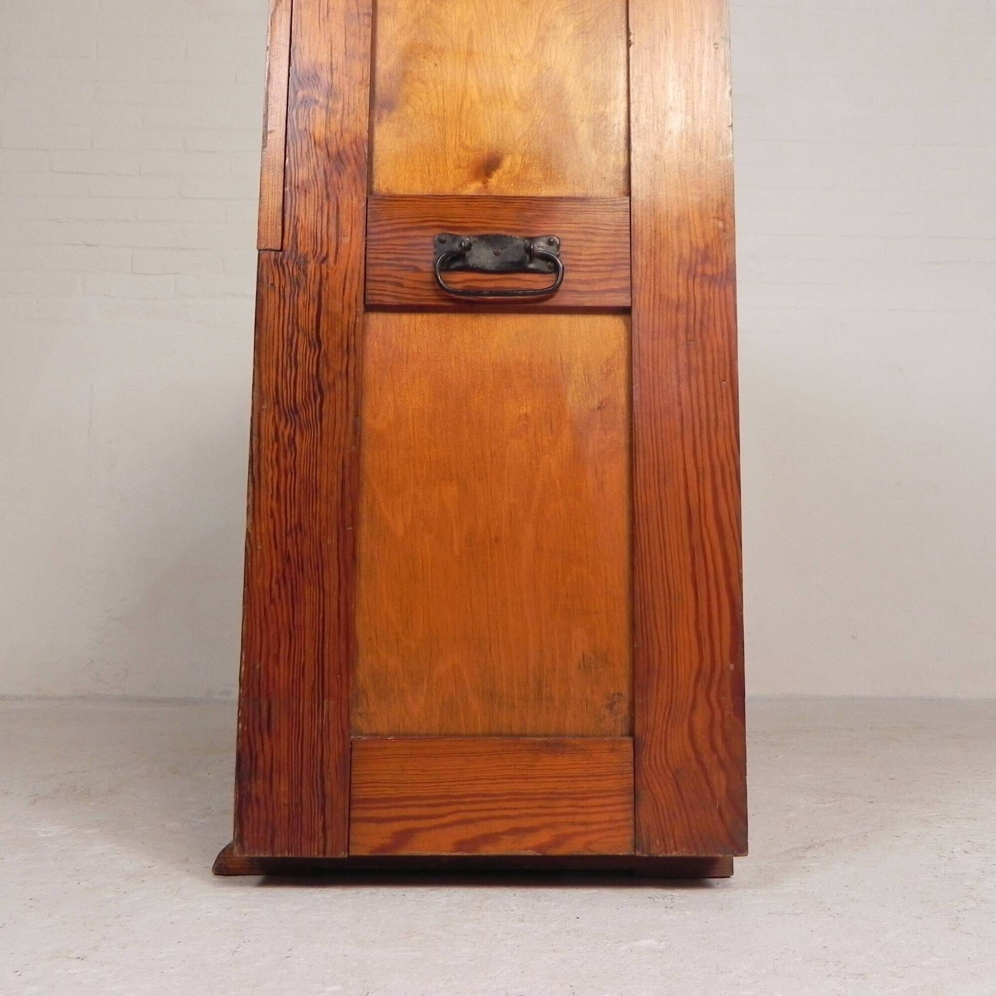 Pine school chart cabinet, architect's cabinet, map cabinet, 1930s