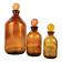 3 amber glass apothecary bottles - pharmacy bottles