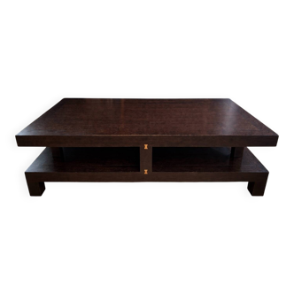 Roche Bobois coffee table in solid wood, wenge – contemporary design