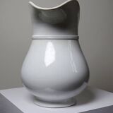 Pichet broc de toilette en faïence blanche ancienne Pexonne France