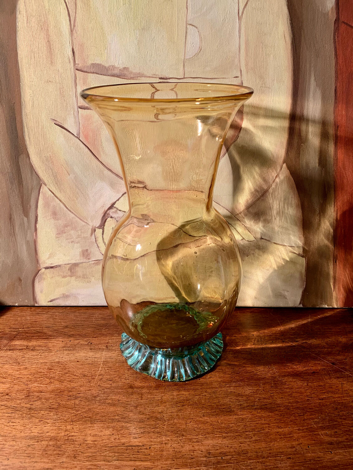 Blown glass vase