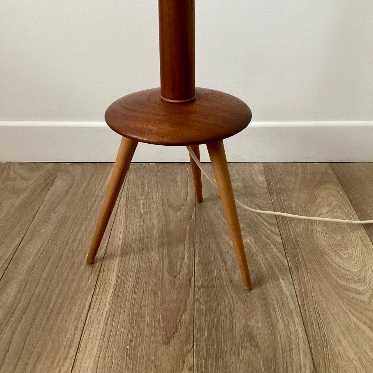 Scandinavian teak floor lamp