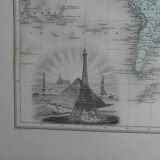 Old terrestrial planisphere - 1893