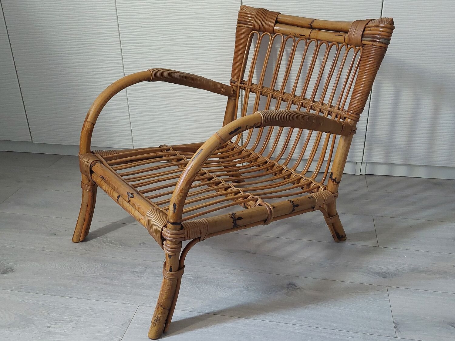 Rattan armchair